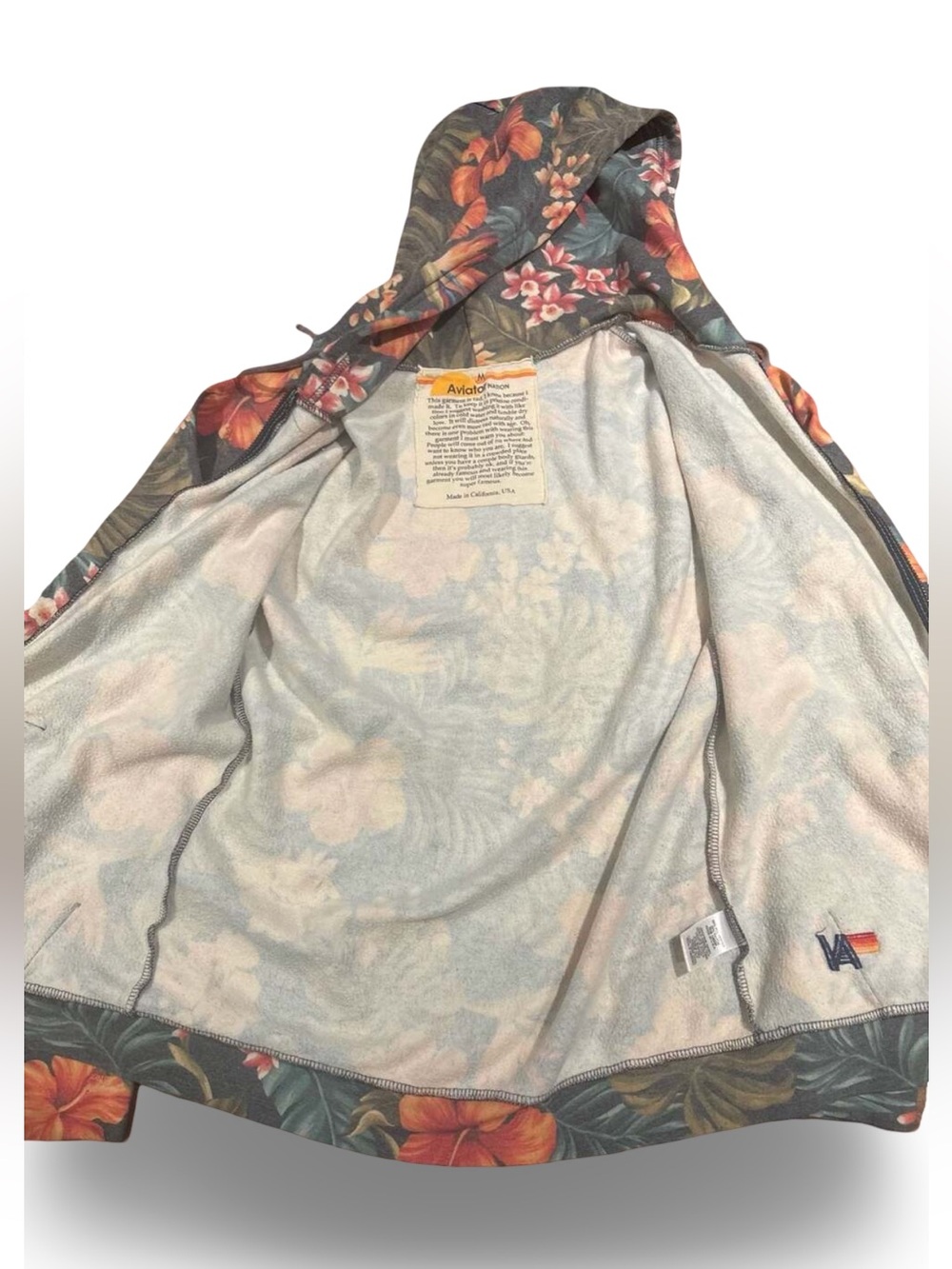 Aviator Nation Kauai Tropical Zip Hoodie – Size Medium - Picture 7 of 7